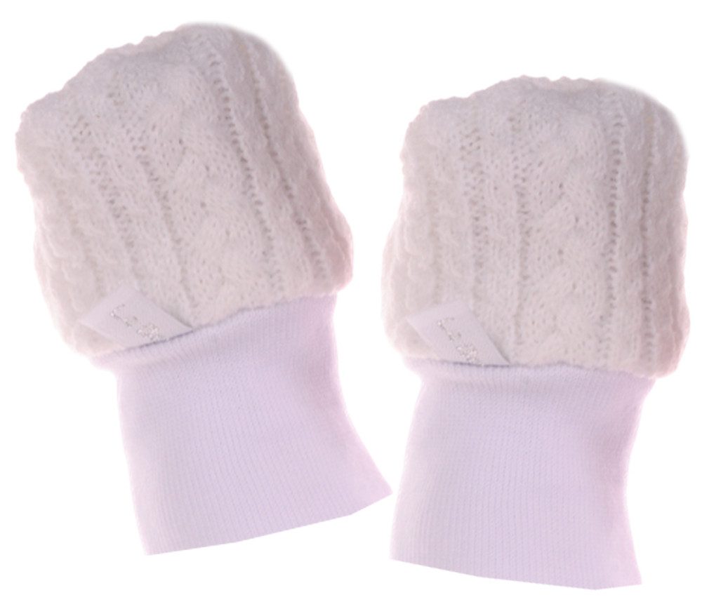 La Bortini Fäustlinge warme Handschuhe Baby Fäustlinge für Neugeborene ab 0 bis 12 Monate weich, doppellagig mit Frottee-Futter, neutral