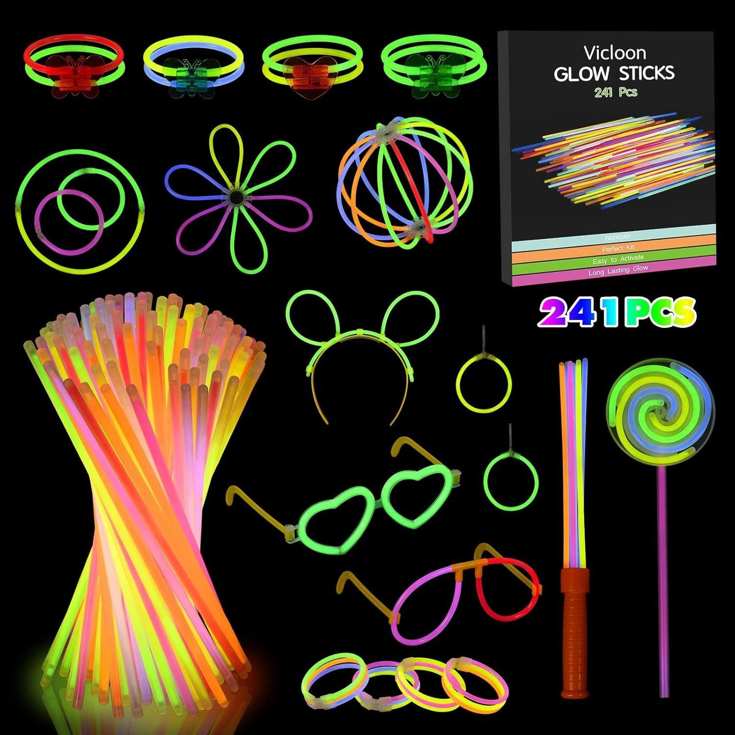LuxusKollektion Dekohänger Knicklichter Set 241 Stück Party Glow Sticks & Zubehör Festivals