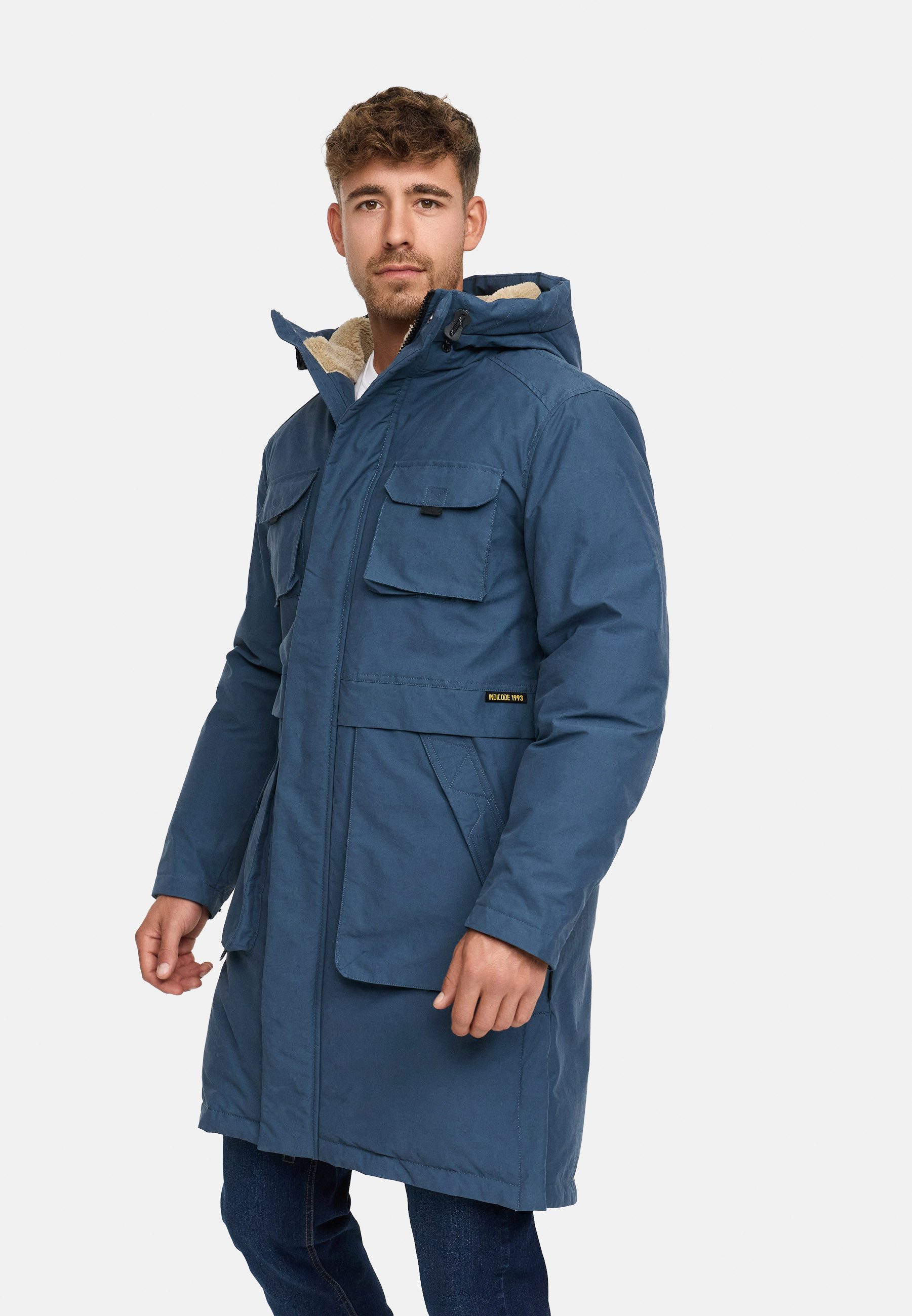 Indicode Parka Herren INKristof Herrenparka Herrenjacke Langer Parka mit wä günstig online kaufen