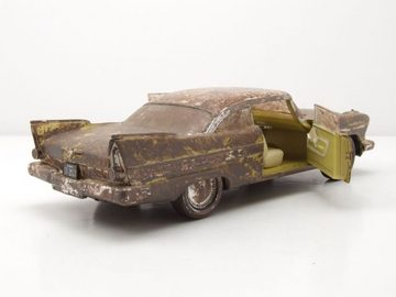 GREENLIGHT collectibles Modellauto Plymouth Belvedere Tulsa Oklahoma Tulsarama 1957 gold weiß verschmutzt, Maßstab 1:24