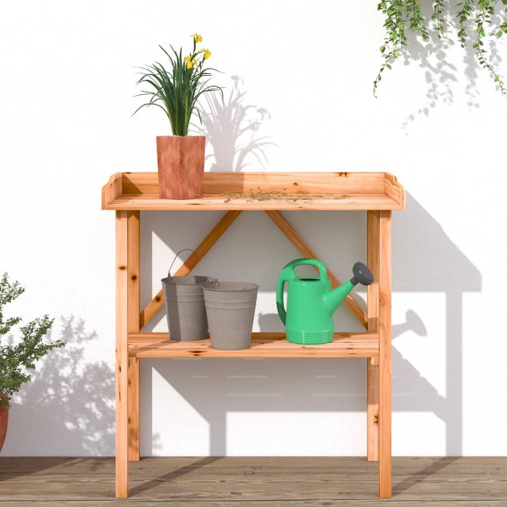 vidaXL Blumenständer Pflanztisch mit Ablage Braun günstig online kaufen
