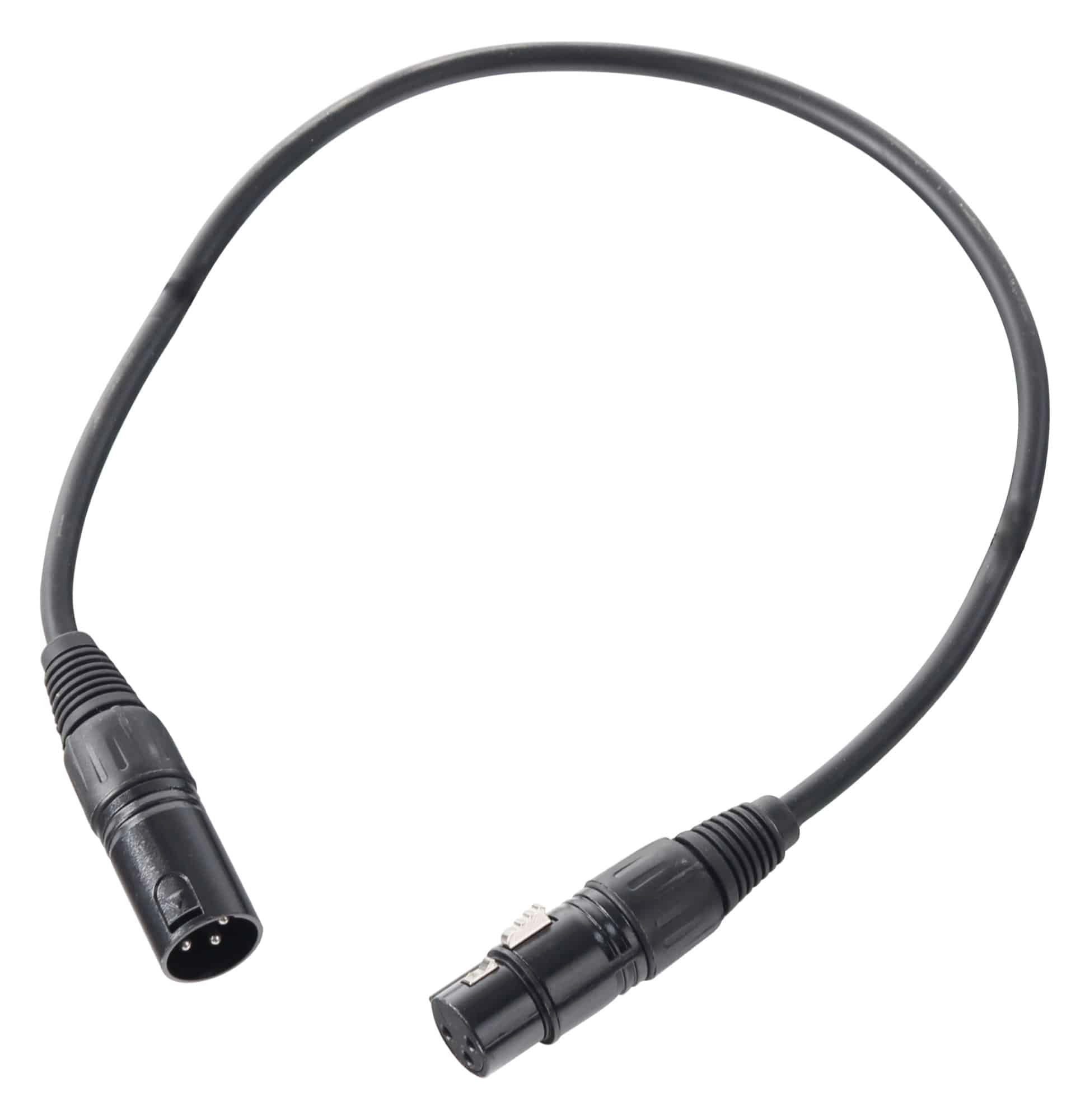 Pronomic XFXM-0.5 Mikrofonkabel Audio-Kabel, XLR Female 3-pol, XLR Male 3-pol (50 cm), Stecker handgelötet, säure- und ölfest