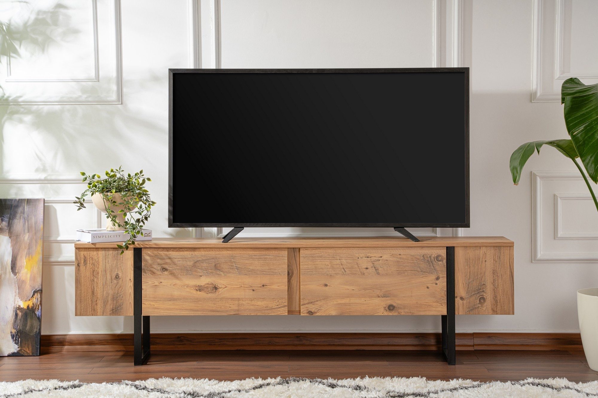 Skye Decor TV-Board TV-Board 180 cm, 8 Farbvarianten (Packung, 1 St., 1 TV Board), Modernes XXL TV-Board 180 cm für große TVs