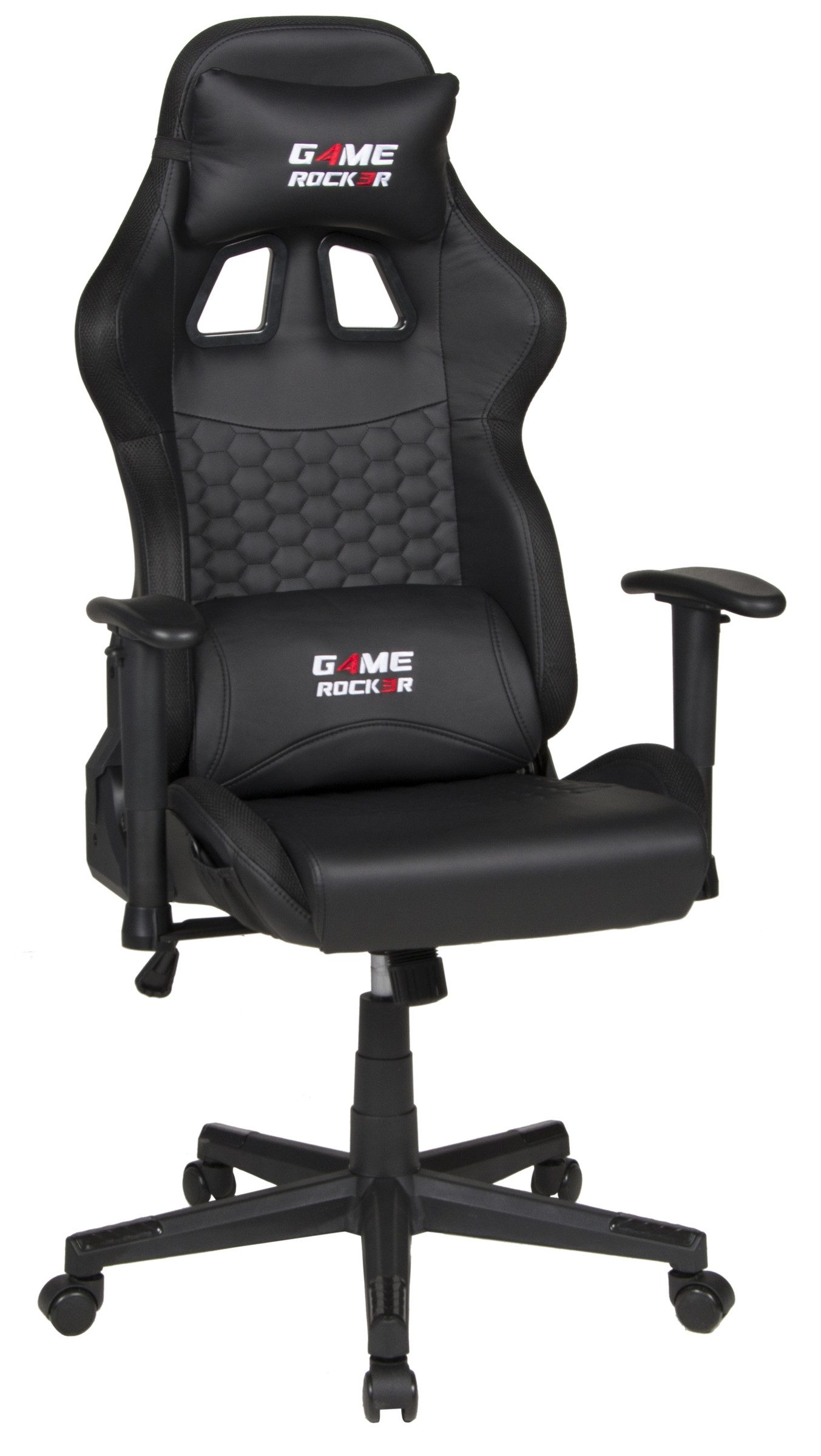 Duo Collection Gaming-Stuhl Game-Rocker, LED Beleuchtung, Bezug schwarz - 66x125x66cm (BxHxT)