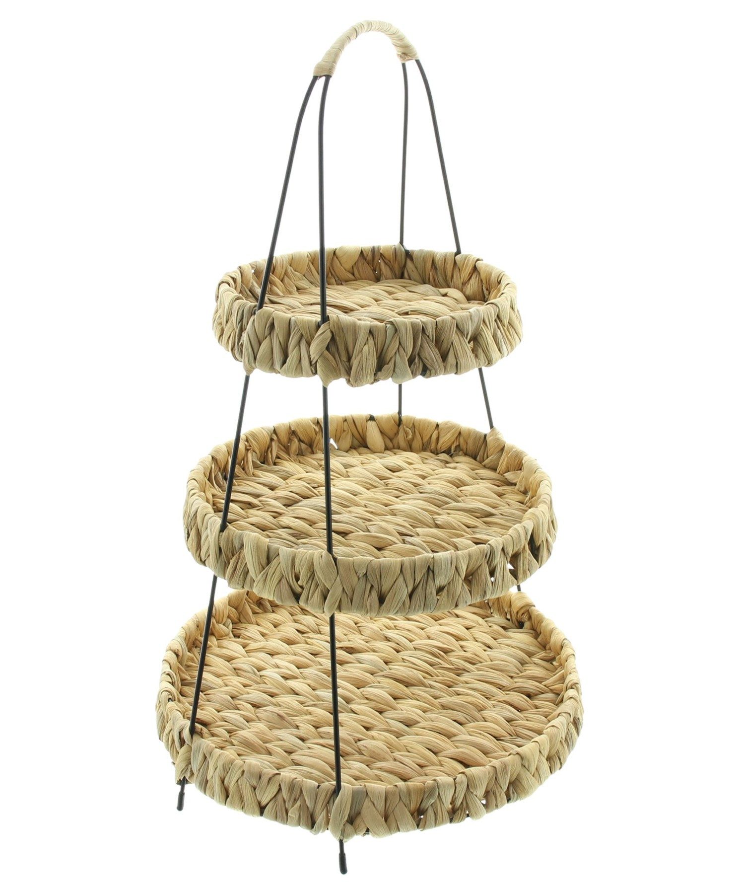 Dekoleidenschaft Dekoetagere "Wasserhyazinthe" 52 cm hoch mit 3 Etagen, Obstetagere, Servierplatte, Etagere, Dekoständer, Cupcake & Muffin Ständer, Serviergestell