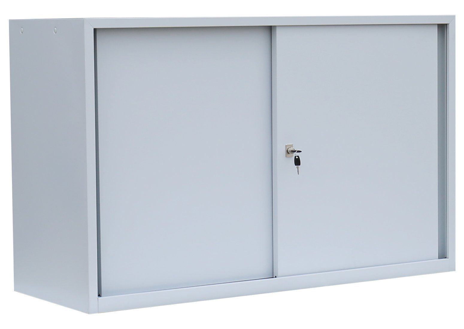 Steelboxx Schiebetürenschrank Schwebetürenschrank Sideboard aus Stahl 750 x 1200 x 450 mm (1-St) komplett montiert