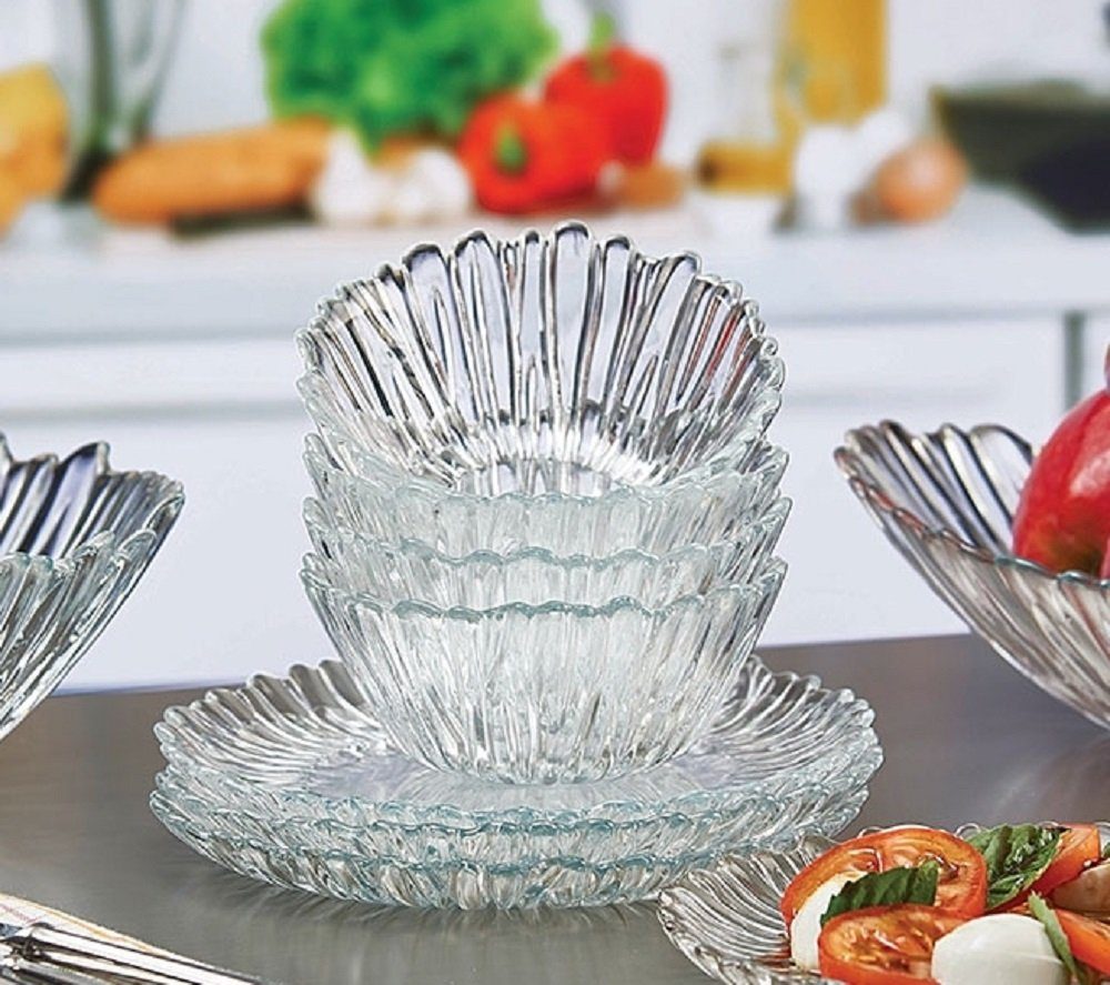 Pasabahce Schale 10601 6er-Set Glas Aurora Set 6 Schälchen, 14 cm, (6-tlg)