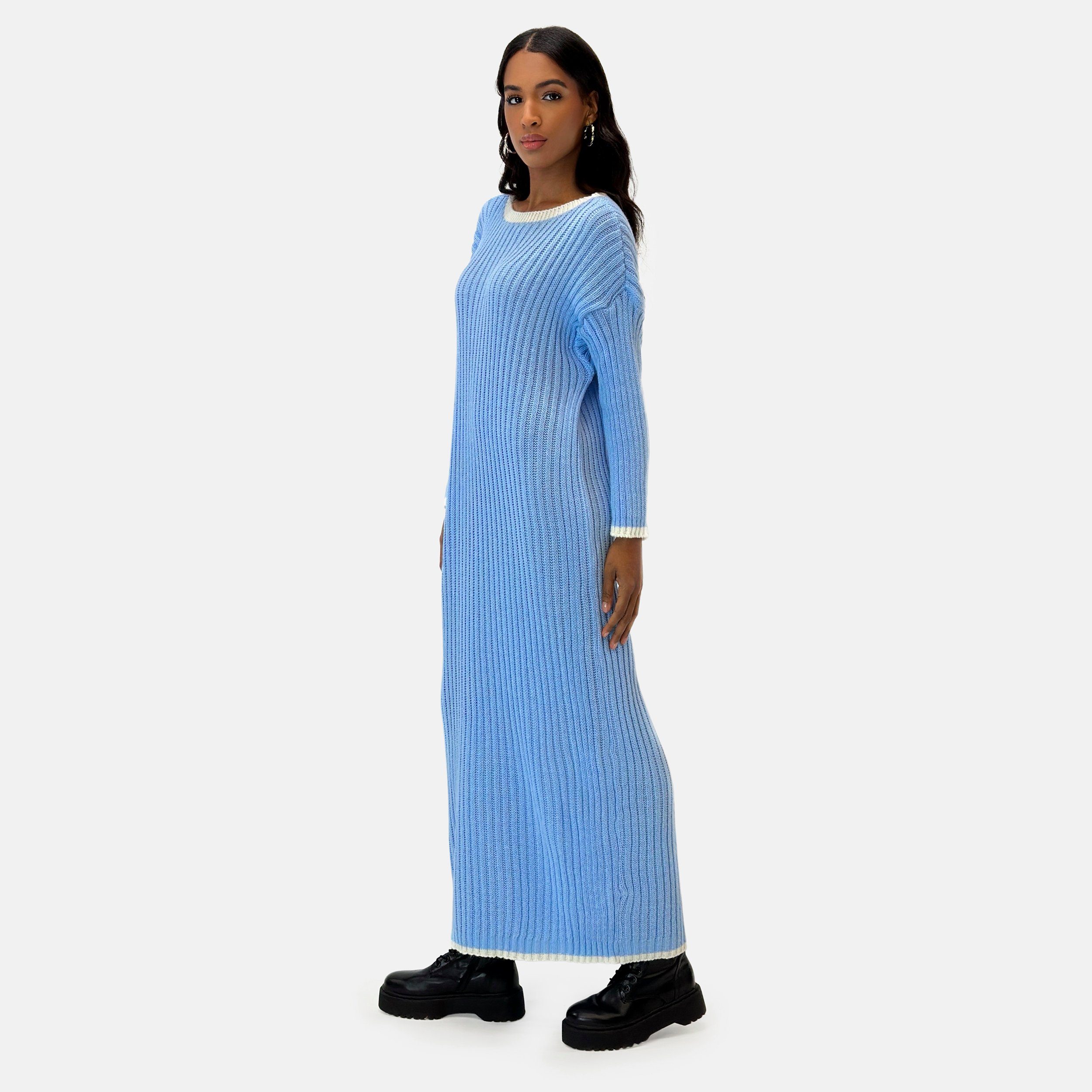 Elara Strickkleid Elara Damen Langes Strickkleid günstig online kaufen