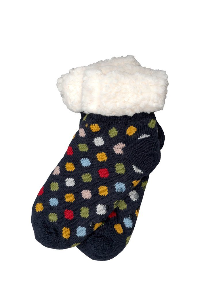 Beauty Thinxx Norwegersocken Kurze Hüttensöckchen "Konfetti" (Ein Paar Socken, 2 Socken) Dein Antistress-Accessoire für wahre Wohlfühlmomente Navy