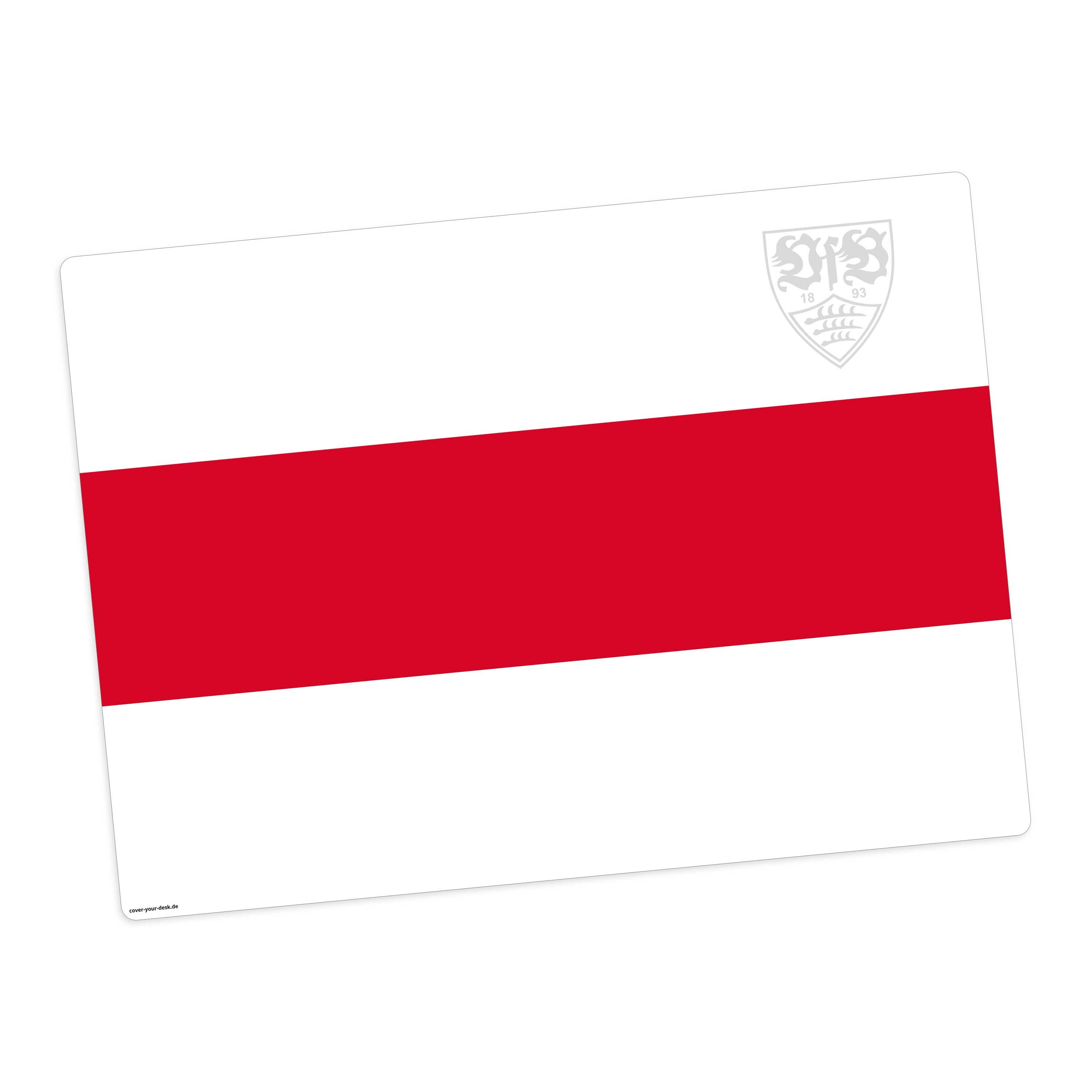 Tischsetmacher Platzset abwaschbar - „VfB Stuttgart - Brustring II" aus Premium Vinyl, (1-St., 44 x 32 cm - rutschfeste Tischdekoration), Made in Germany