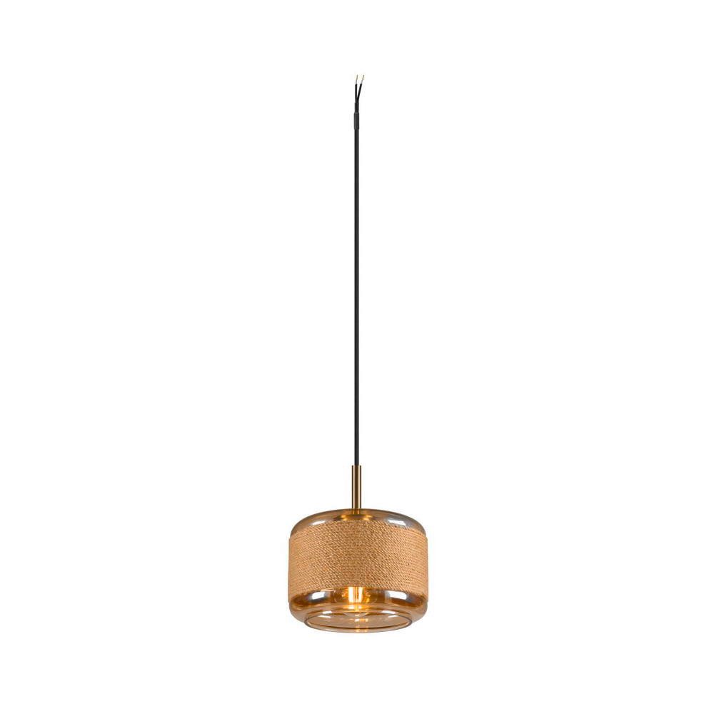 SLV Pendelleuchte Pendelleuchte Pantilo Rope in Gold E27 185mm ohne Baldachin