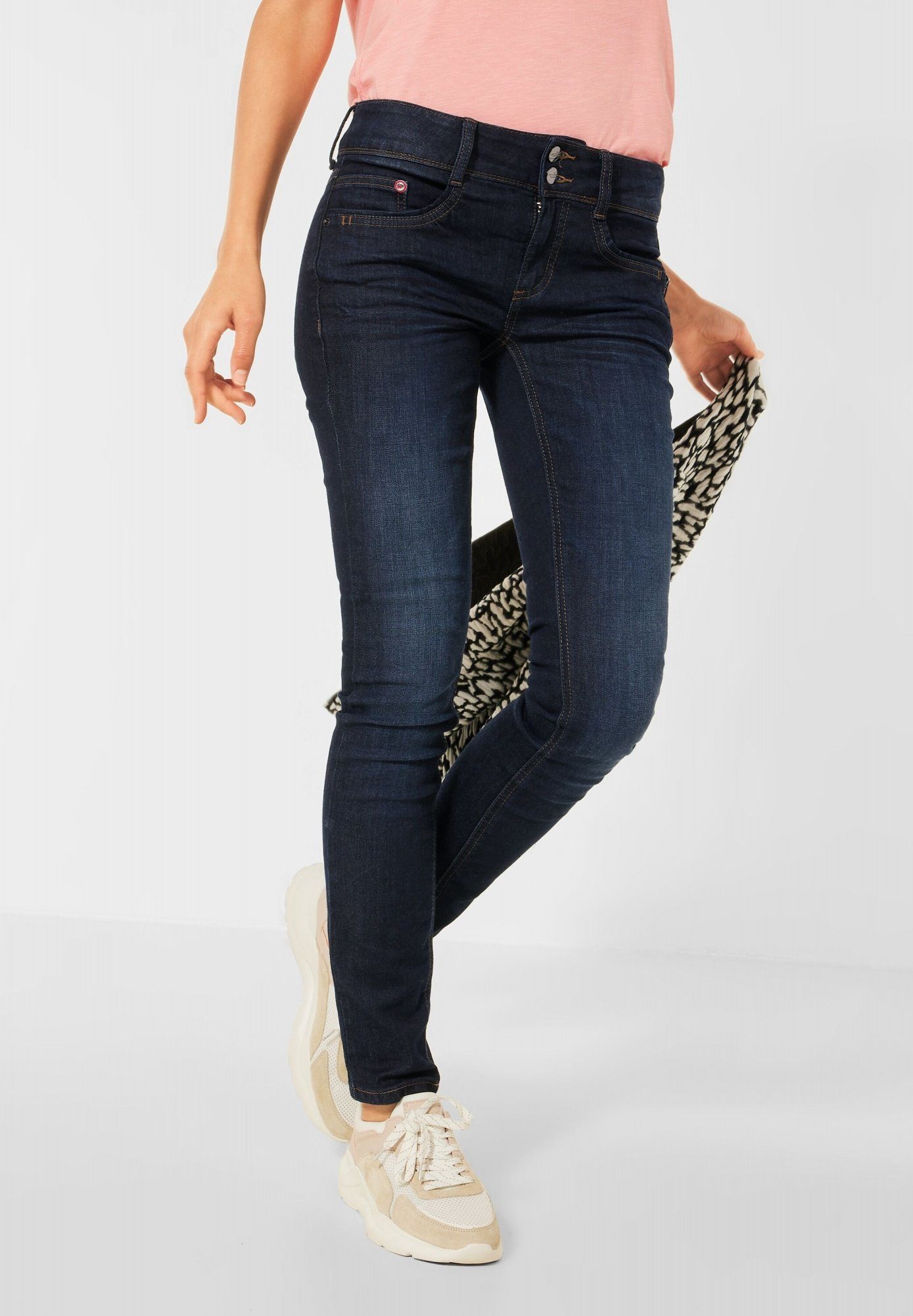STREET ONE Slim-fit-Jeans »York« Zipper online kaufen | OTTO