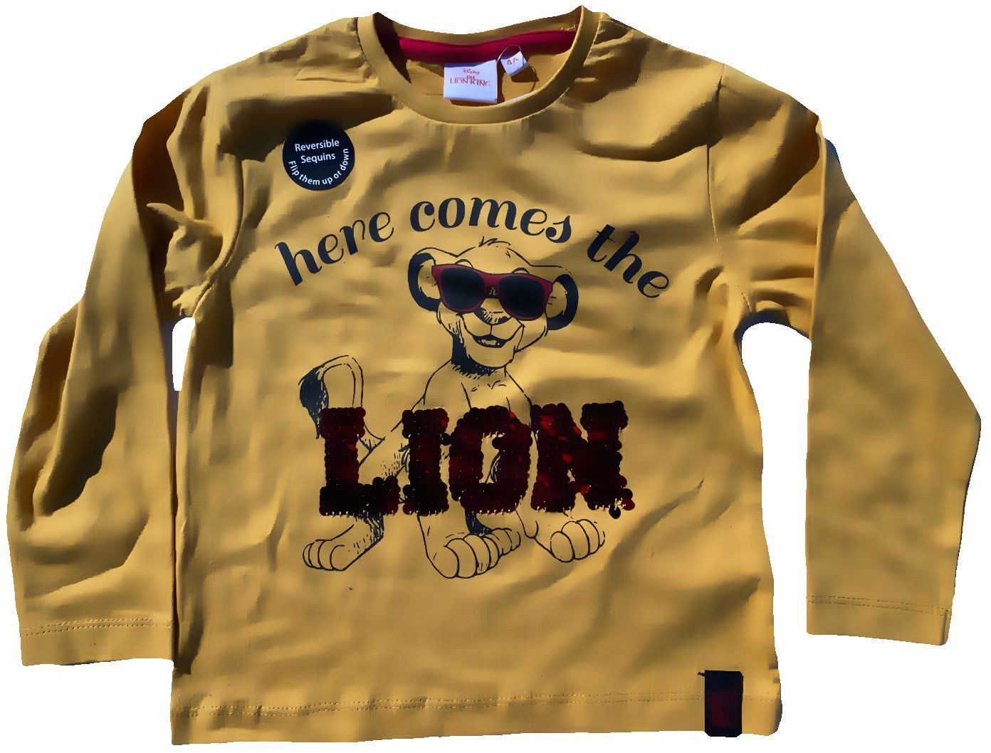 Longsleeve König der Löwen Kinder Langarm T-Shirt Pailietten 98 - 128
