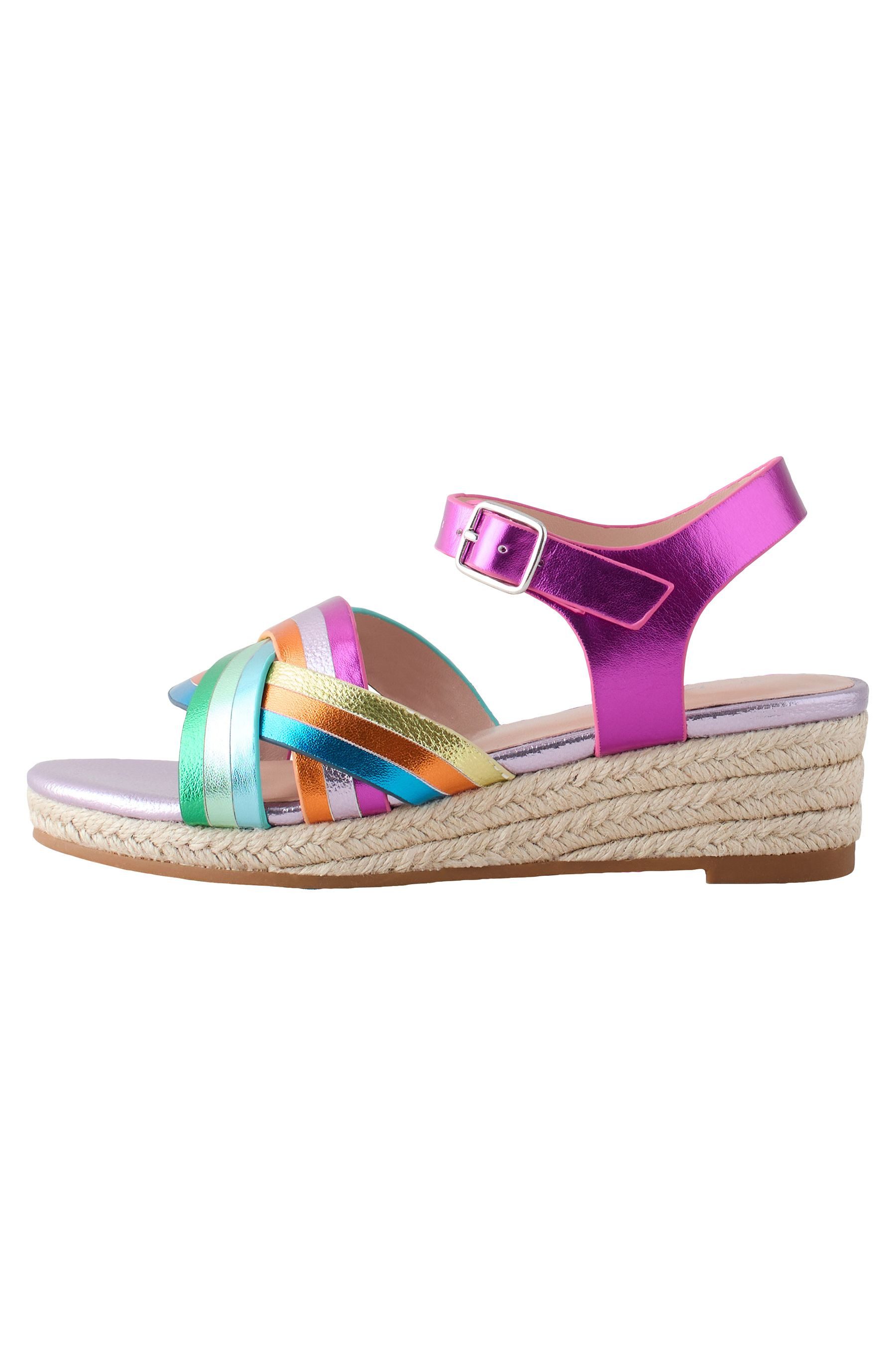 Next Keilabsatz-Sandalen in Weboptik Keilsandalette