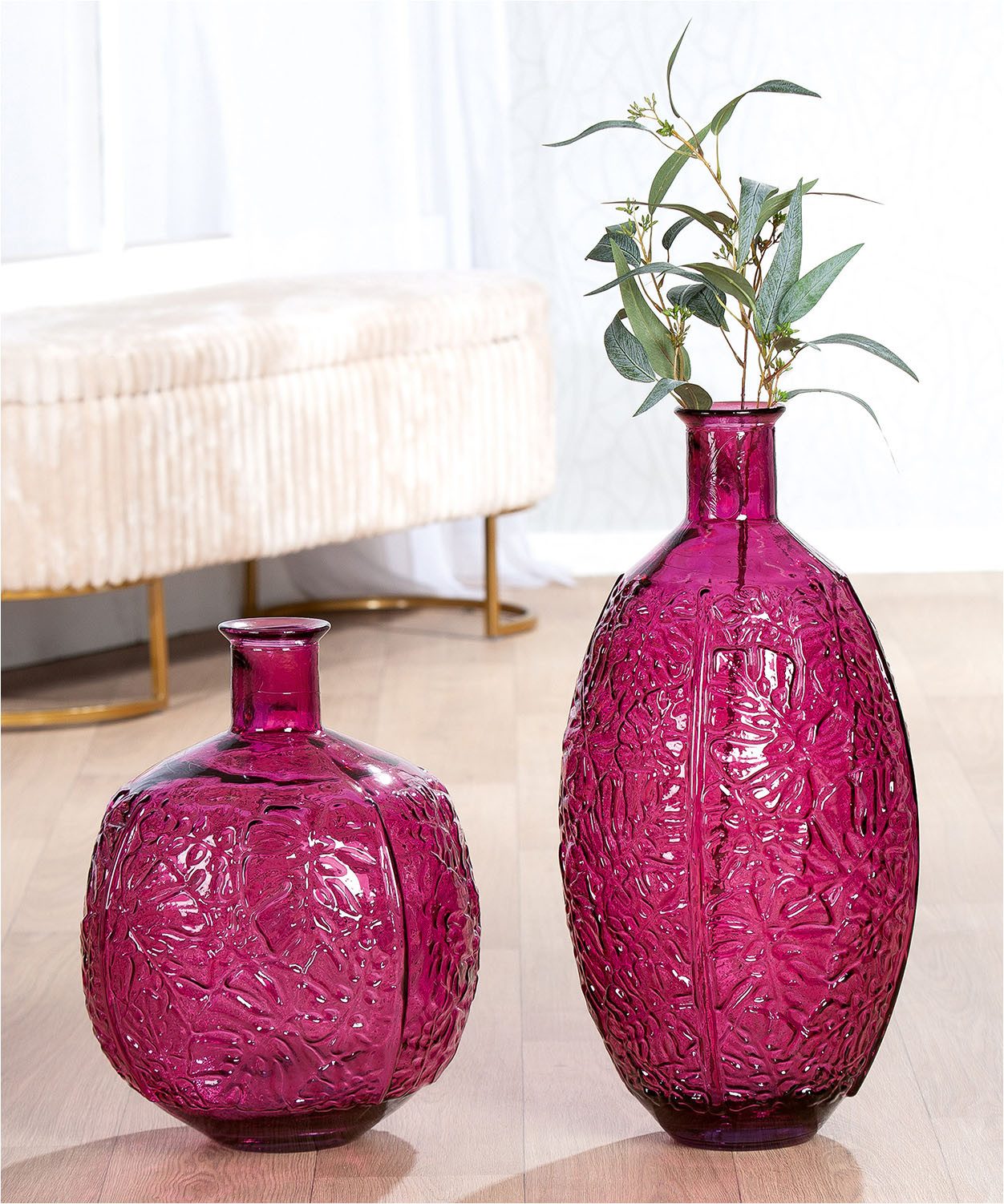 GILDE Bodenvase Bodenvase rund Dschungel