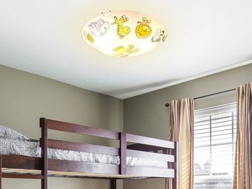 bmf-versand Deckenleuchte Deckenleuchte LED Kinderzimmer Deckenlampe Mädchen Junge Baby, inklusive Leuchtmittel, LED wechselbar, Tier, Motiv, Zoo, Kinderzimmerlampe, Kinderzimmerleuchte, Babyzimmer