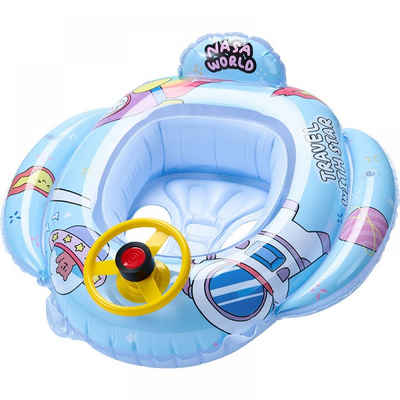 GelldG Schwimmring Schwimmring Baby, Aufblasbarer Kinder Schwimmreifen, Lenkrad-Griff