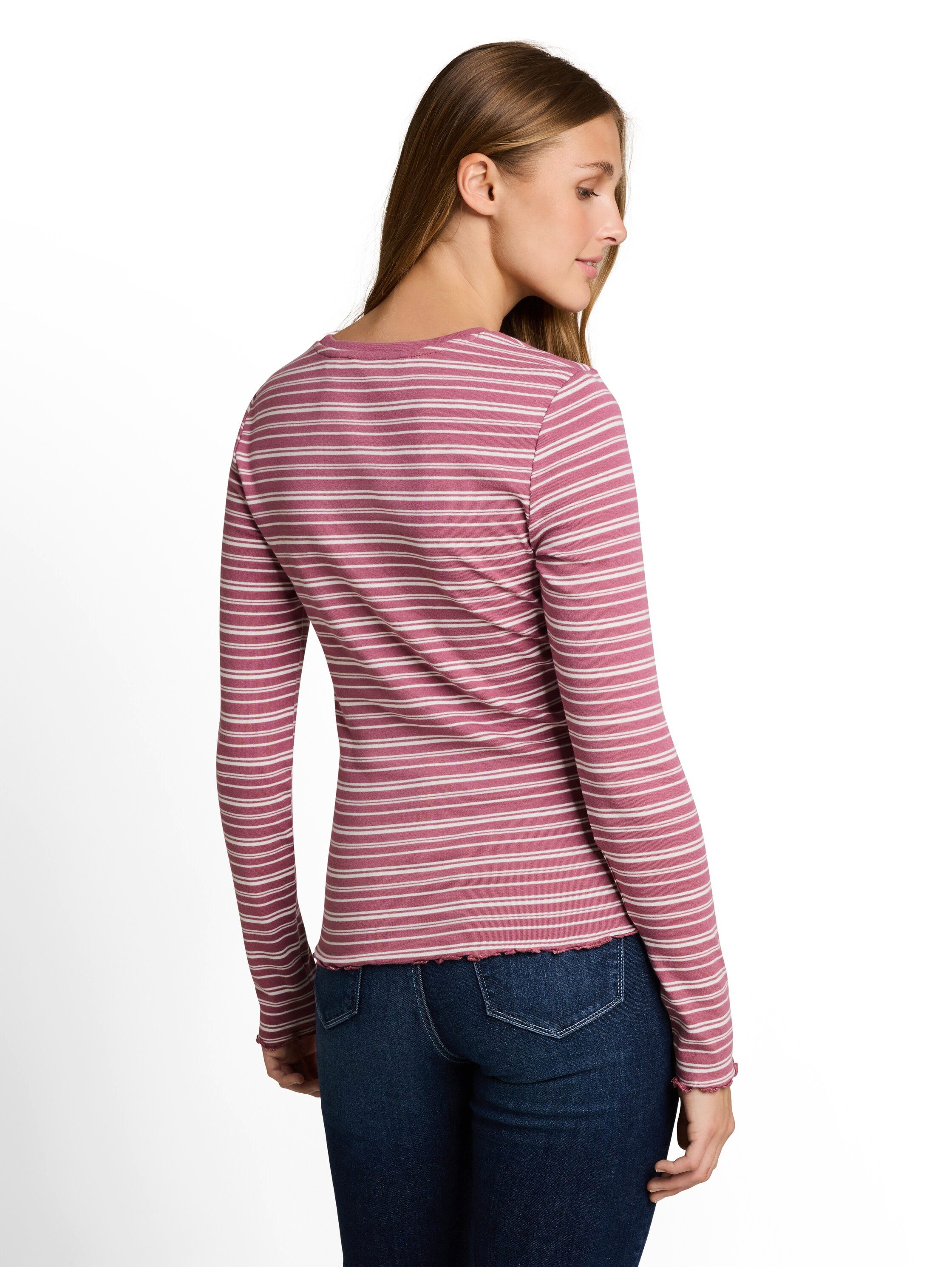 TOM TAILOR Denim T-Shirt mit gewelltem Saum