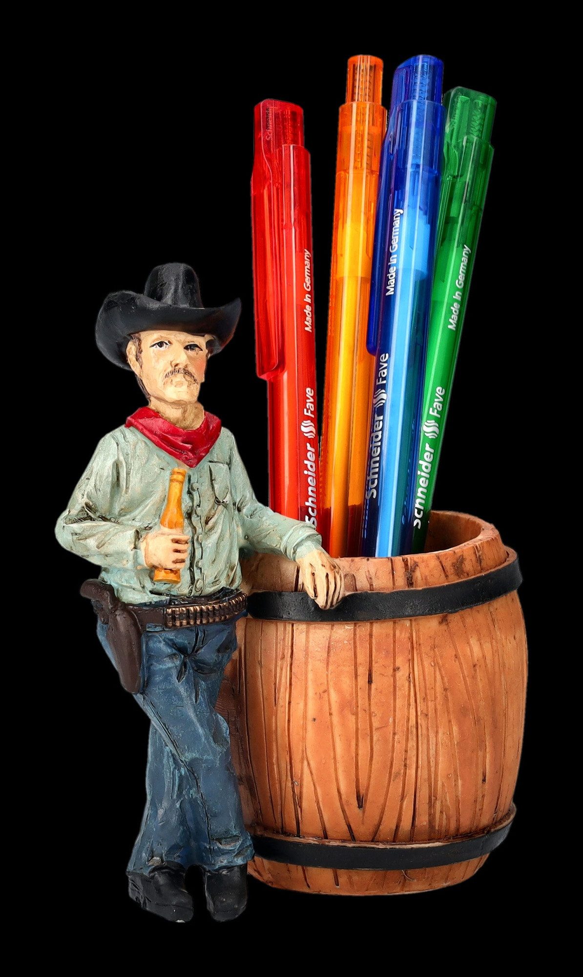 Figuren Shop GmbH Dekoobjekt Stiftebecher Western mit Cowboy Figur - Wilder günstig online kaufen