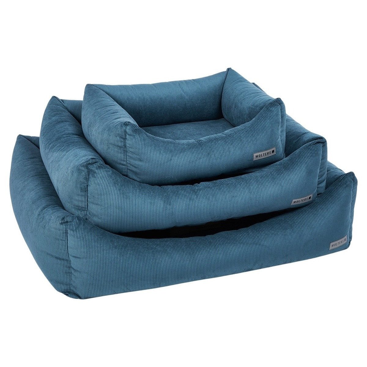 Tierbett Fiete Cord Lounge Nebelblau