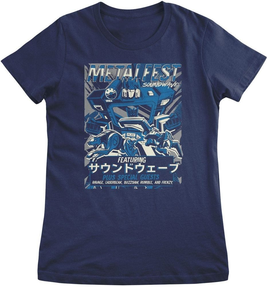 Transformers T-Shirt Metalfest Soundwave Plus Special Guests Girly Tee
