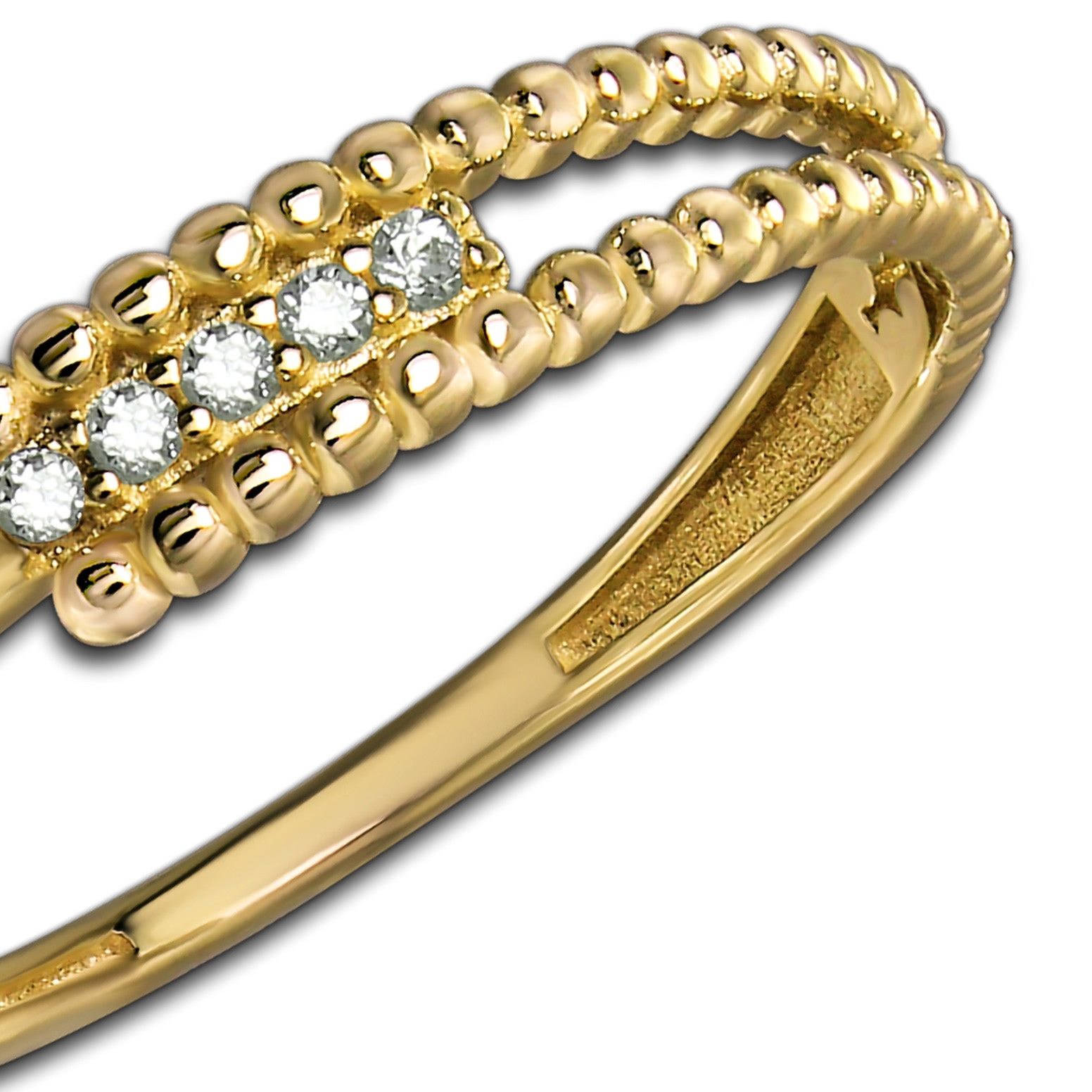 GoldDream Goldring GoldDream Gold Ring Fashion Gr.54 (Fingerring), Damen Ring Fashion, 54 (17,2), Echtgold, 333er Gelbgold, gold