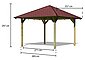 Karibu Holzpavillon »Cordoba 1«, (Set), BxT: 357x357 cm, inkl. Dachschindeln und Pfostenanker, Bild 8