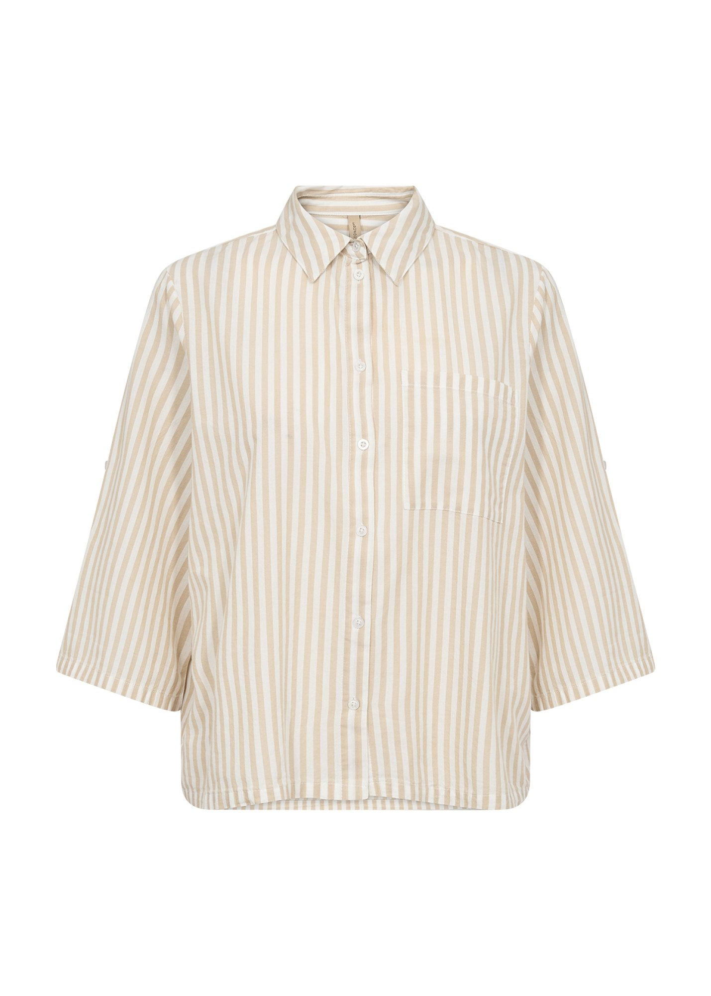 soyaconcept Langarmshirt – lässiges Kurzarmhemd mit klassischem Kragen