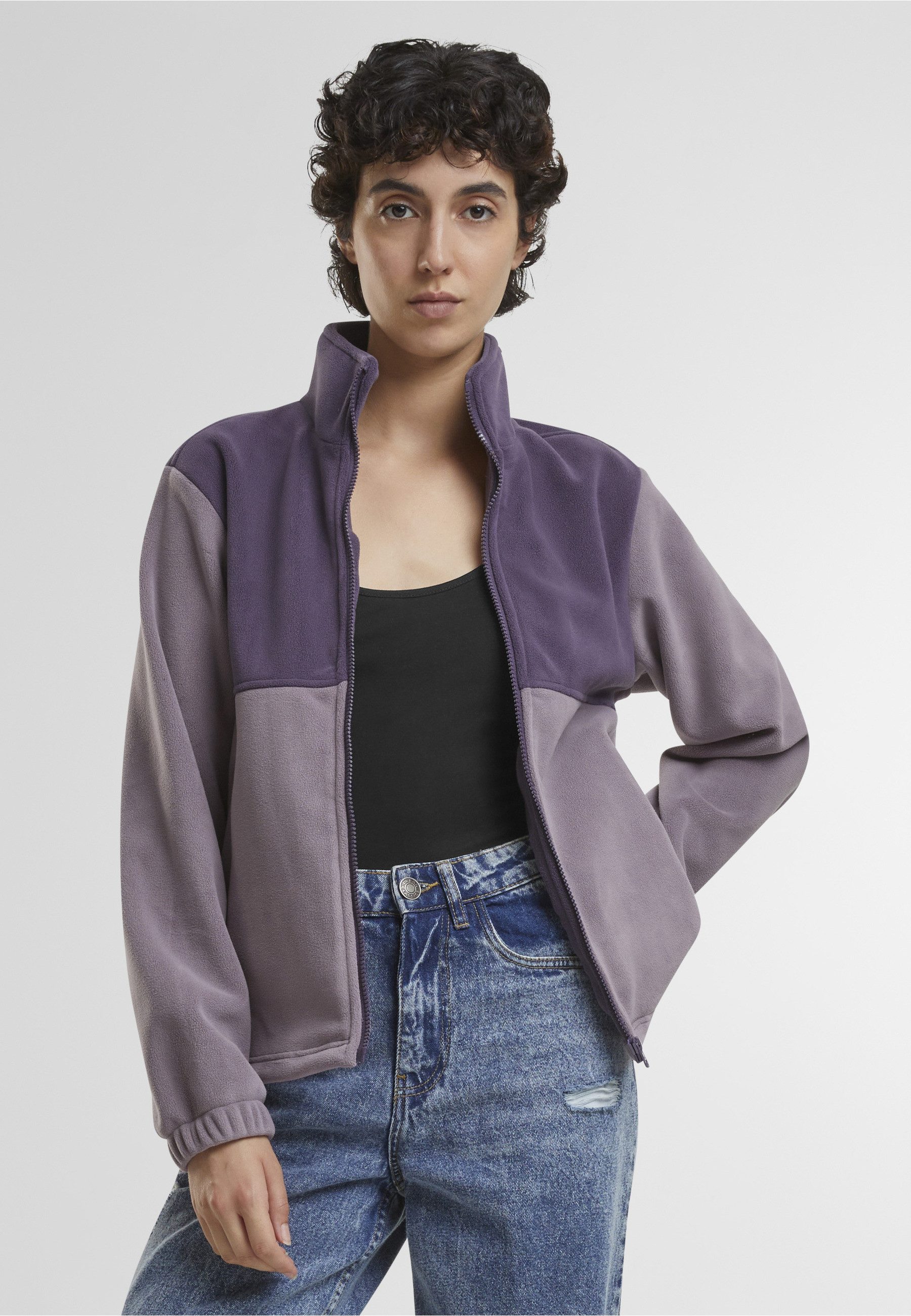 URBAN CLASSICS Langmantel Urban Classics Ladies Double Polarfleece Jacket