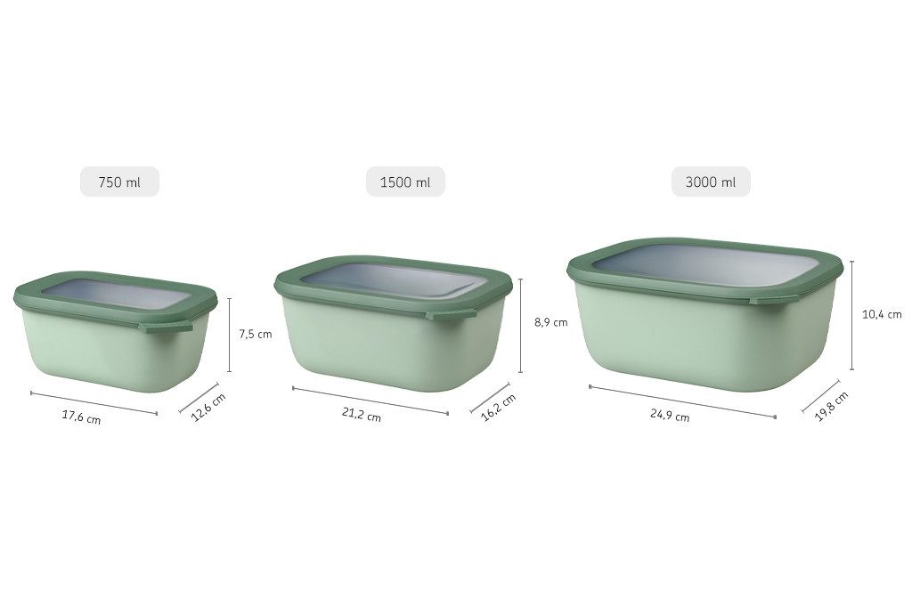 Mepal Aufbewahrungsbox Mepal Cirqula 750 ml Mikrowellengeschir - Nordic black – Bild 5 von 5