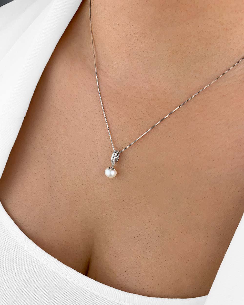 DANIEL CLIFFORD Perlenkette 'Ria' Damen Halskette Silber 925 Perlen Anhänge günstig online kaufen