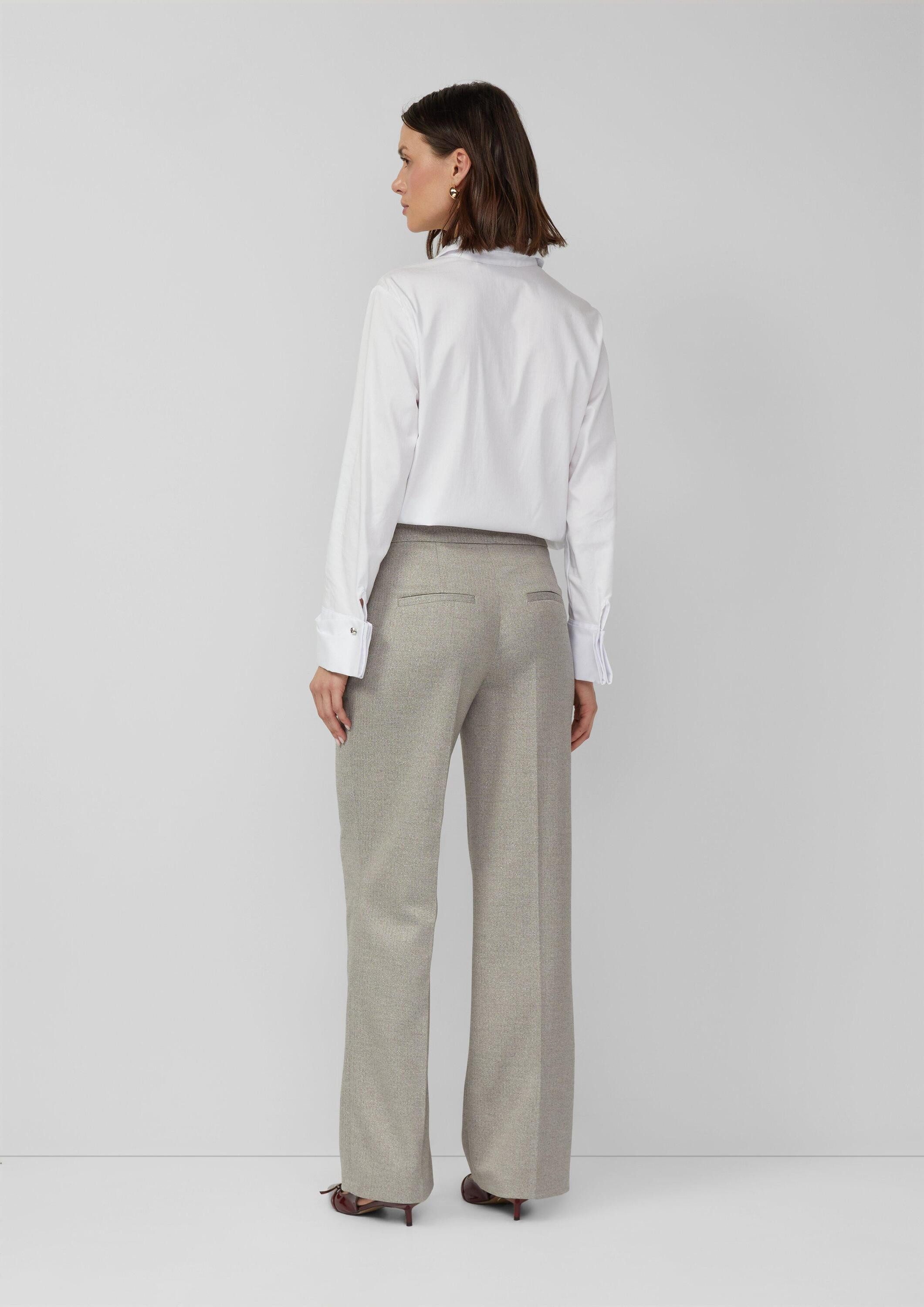 s.Oliver Chinos Hose Elegante Stoffhose mit weitem Bein und Glitzergarn