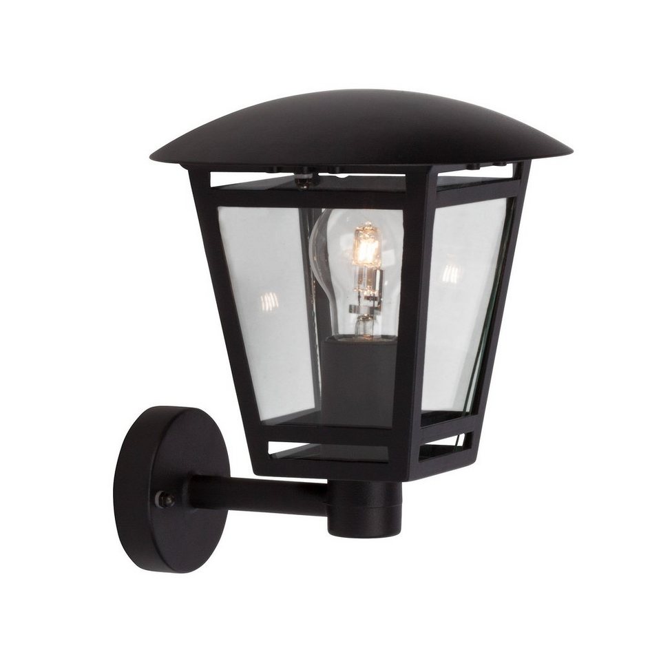 Brilliant LED Außen-Wandleuchte Riley, Lampe Riley Außenwandleuchte stehend  schwarz 1x A60, E27, 40W, geeig