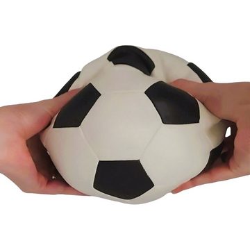 alldoro Softball 60312, Ø 18 cm schwarz-weiß, extra weicher Spielball für Kinder
