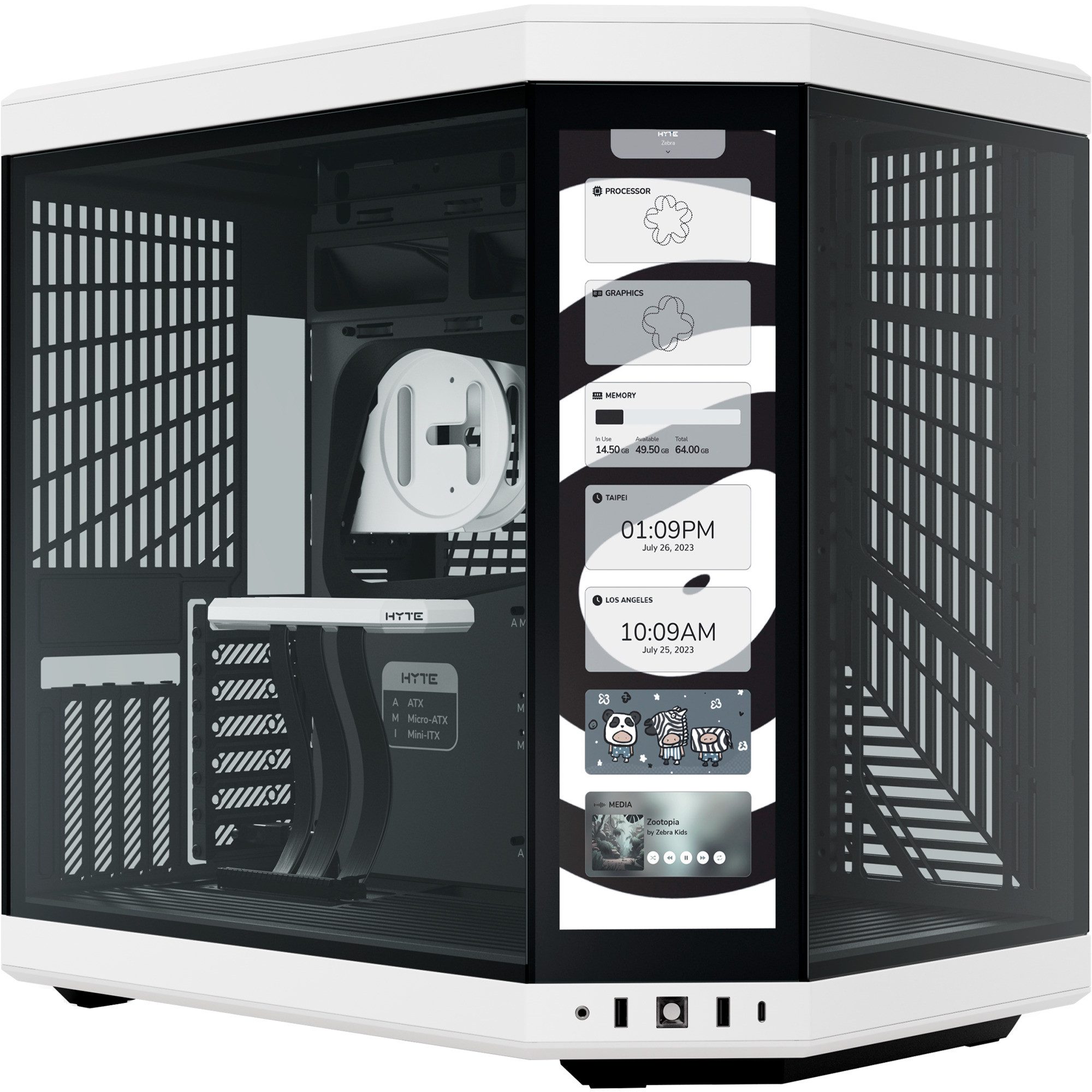PC-Gehäuse HYTE Y70 Touch Infinite, Tower-Gehäuse, (Tempered