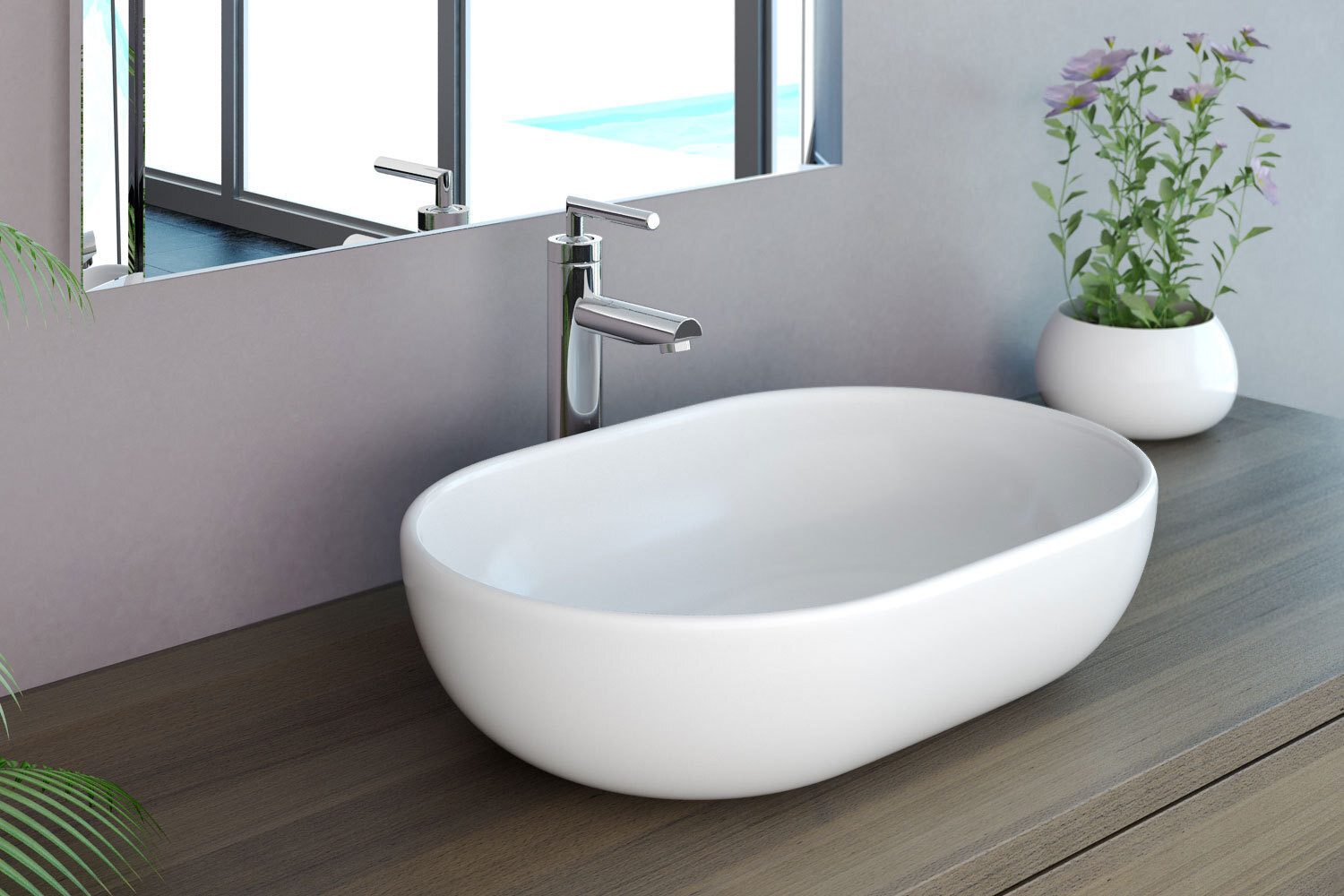 NEG Aufsatzwaschbecken NEG Aufsatz-Waschbecken Uno34A (oval) günstig online kaufen