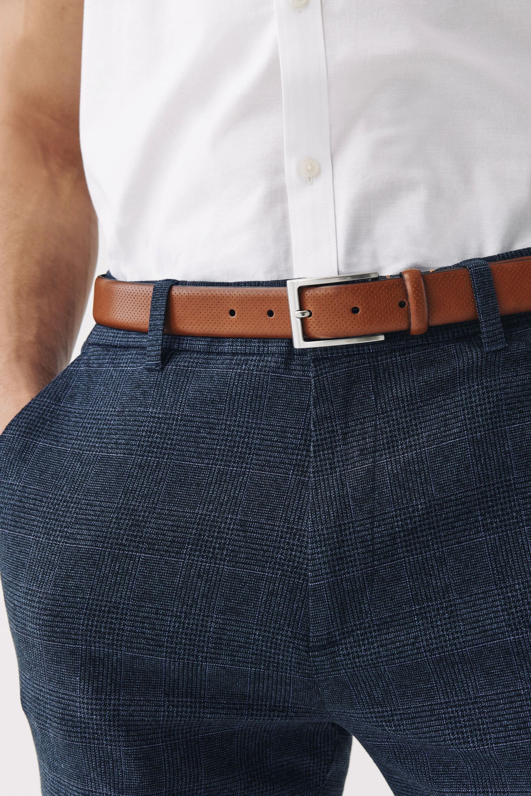 Next Ledergürtel Gürtel mit Lochmuster (1-St) günstig online kaufen