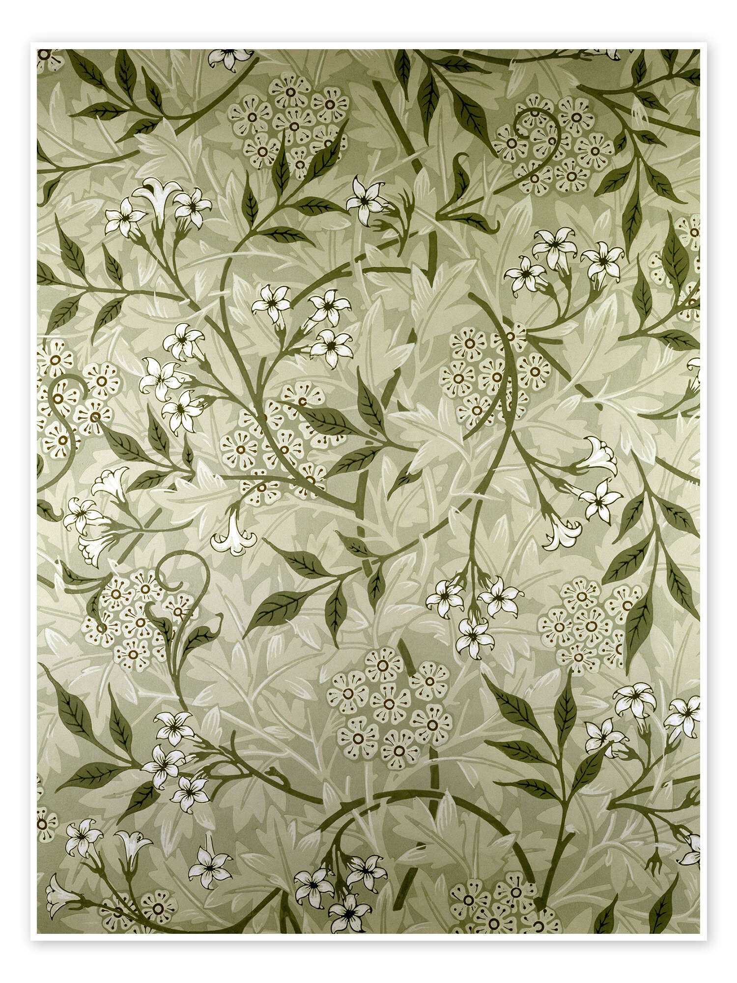 Posterlounge Wandbild Jasmin, William Morris, erhältlich als Poster, Leinwandbild, Wandsticker oder Acrylglasbild