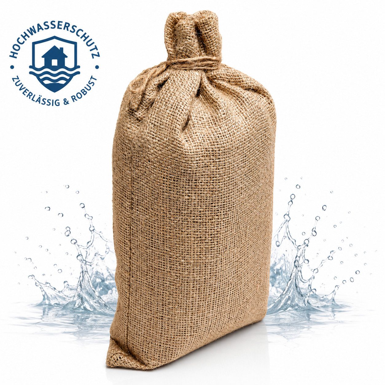 TECTOR Sandsack 10/100 Sandsäcke Jute Jutesack Hochwasser Sack 12 Liter 30 x 60 cm, mit Band zum Verschließen des Bags