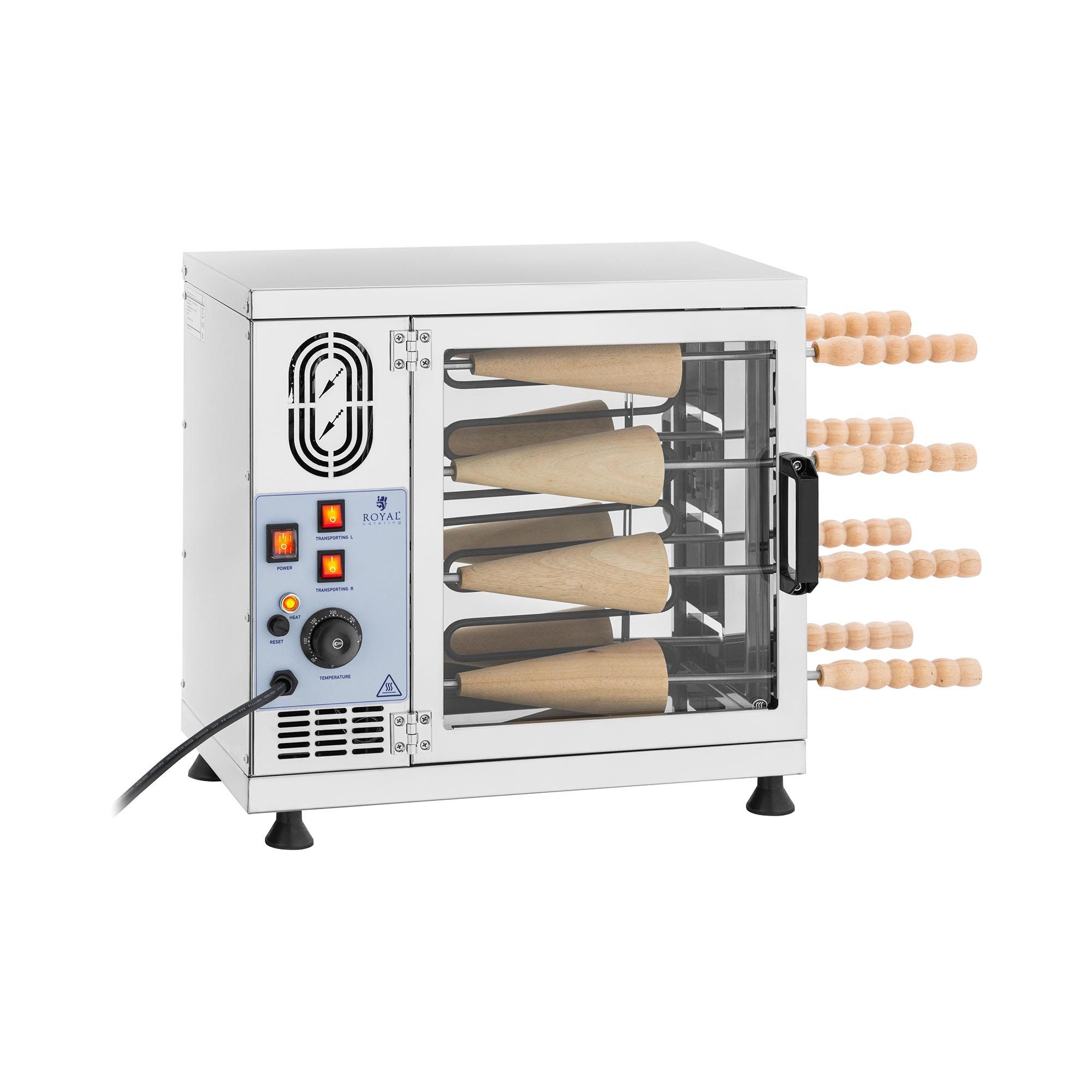 Royal Catering Minibackofen Baumstriezel-Maschine Ofen Baumstriezel-Backofen 3500 W 16 Rollen in 2