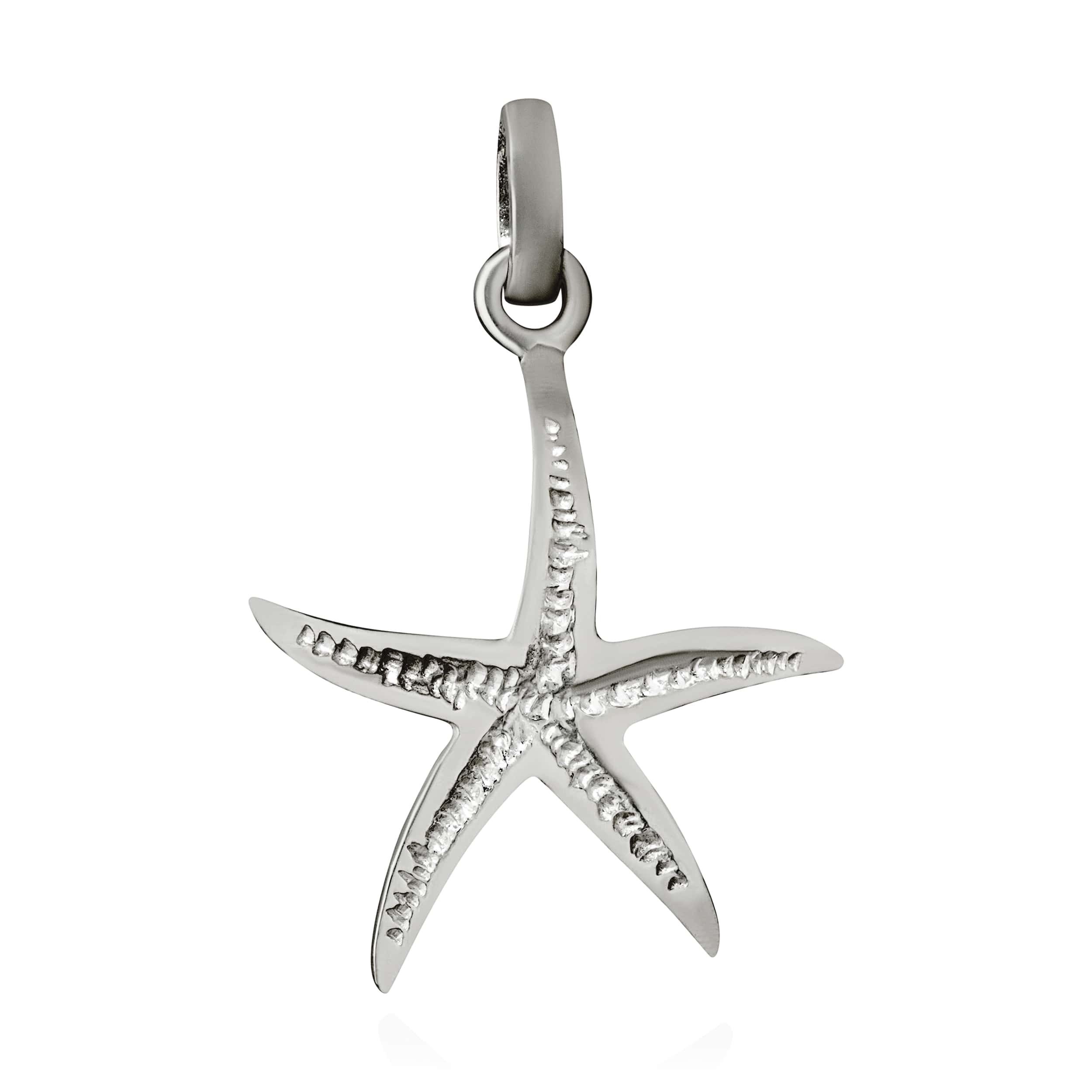 Kettenanhänger Maritim Kettenanhänger Seestern Hitode 925 Silber Stachelhäuter Silber