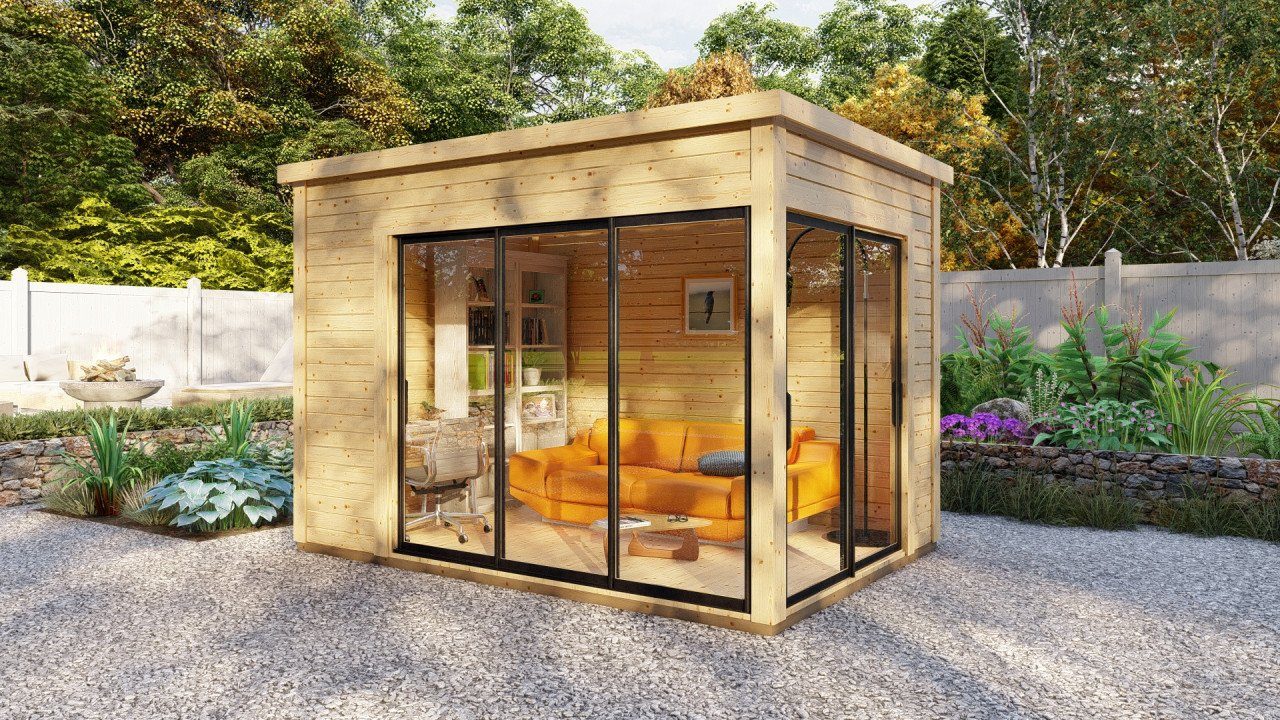 Finn Art Blockhaus Gartenhaus Sydney 30 Holzhaus, BxT: 360x250 cm