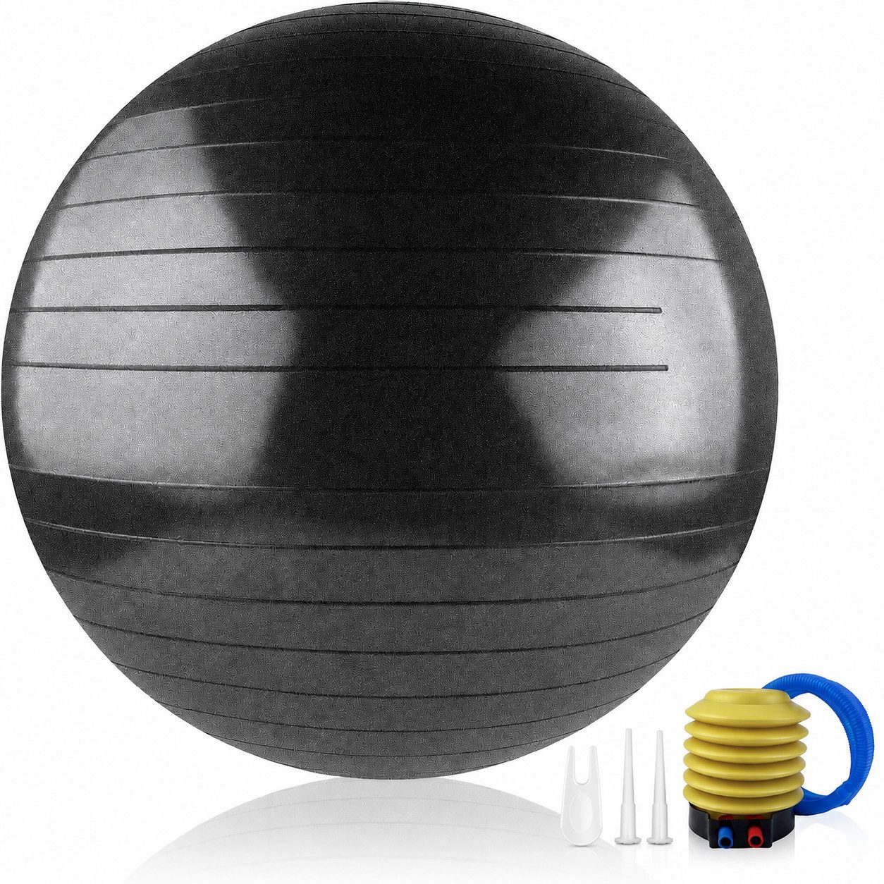 AIMAX Gymnastikball 65 cm Fitnessball Yogaball Sitzball für Erwachsene, Mit Luftpumpe für Pilates Balance Training Büro und Zuhause