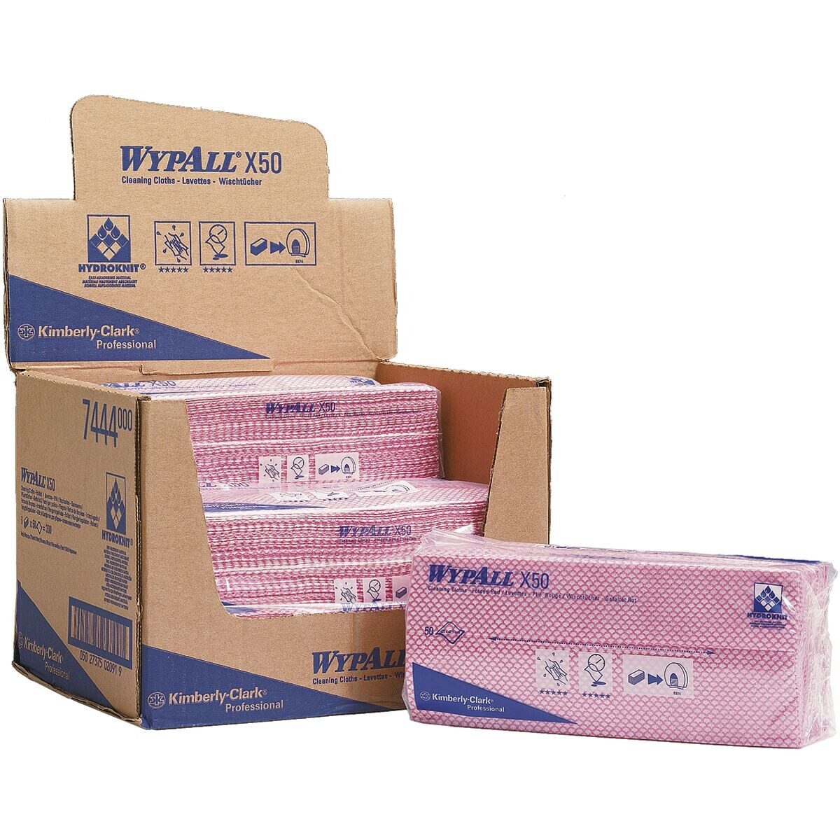 KIMBERLY-CLARK Reinigungstücher (42x25 cm, 50-tlg., 42x25 cm, gefaltet, Einzelblatt-Entnahme)