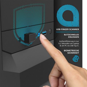 Aplic Fingerabdrucksensor, USB Fingerabdruckleser, bis zu 10 IDs, Windows 8 10 11, Finger Scanner