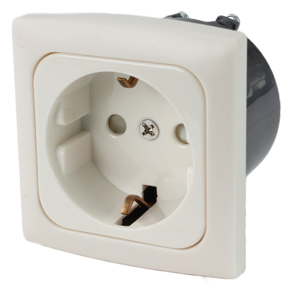 HABA B.V. Steckdose C-Line Steckdose Schuko + Abdeckrahmen + Isodose