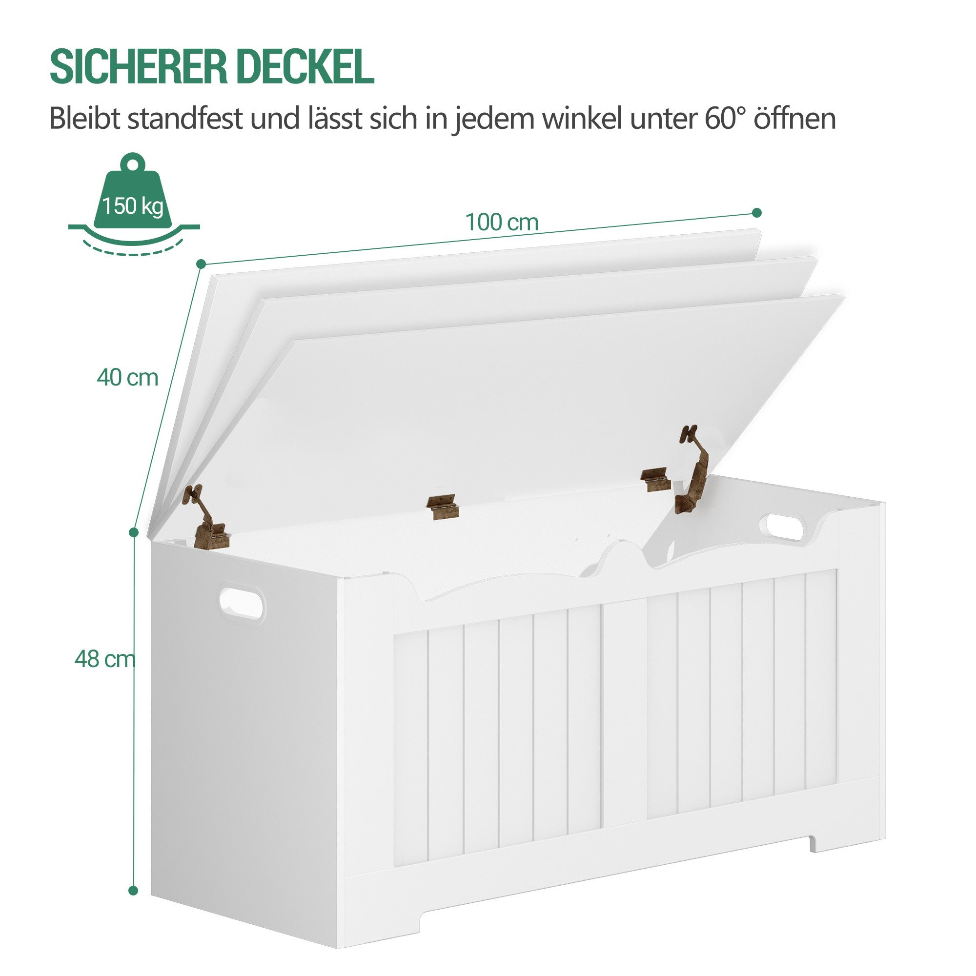 HZUANERI Truhenbank mit Stauraum und 2 Sicherheitsscharnieren (1-St), für F günstig online kaufen