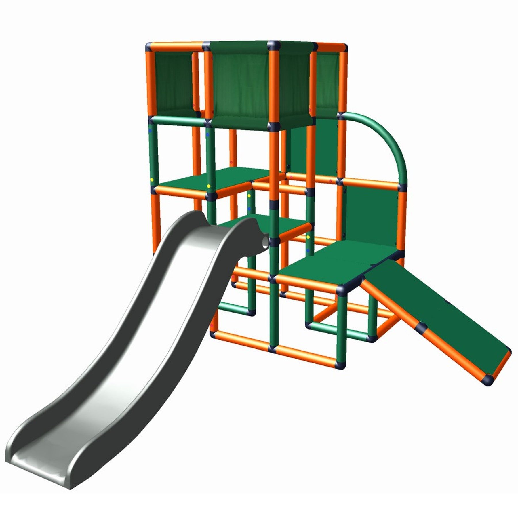 move and stic SAMUEL mit Rutsche und Schräge Konstruktions-Spielset, In- und Outdoor