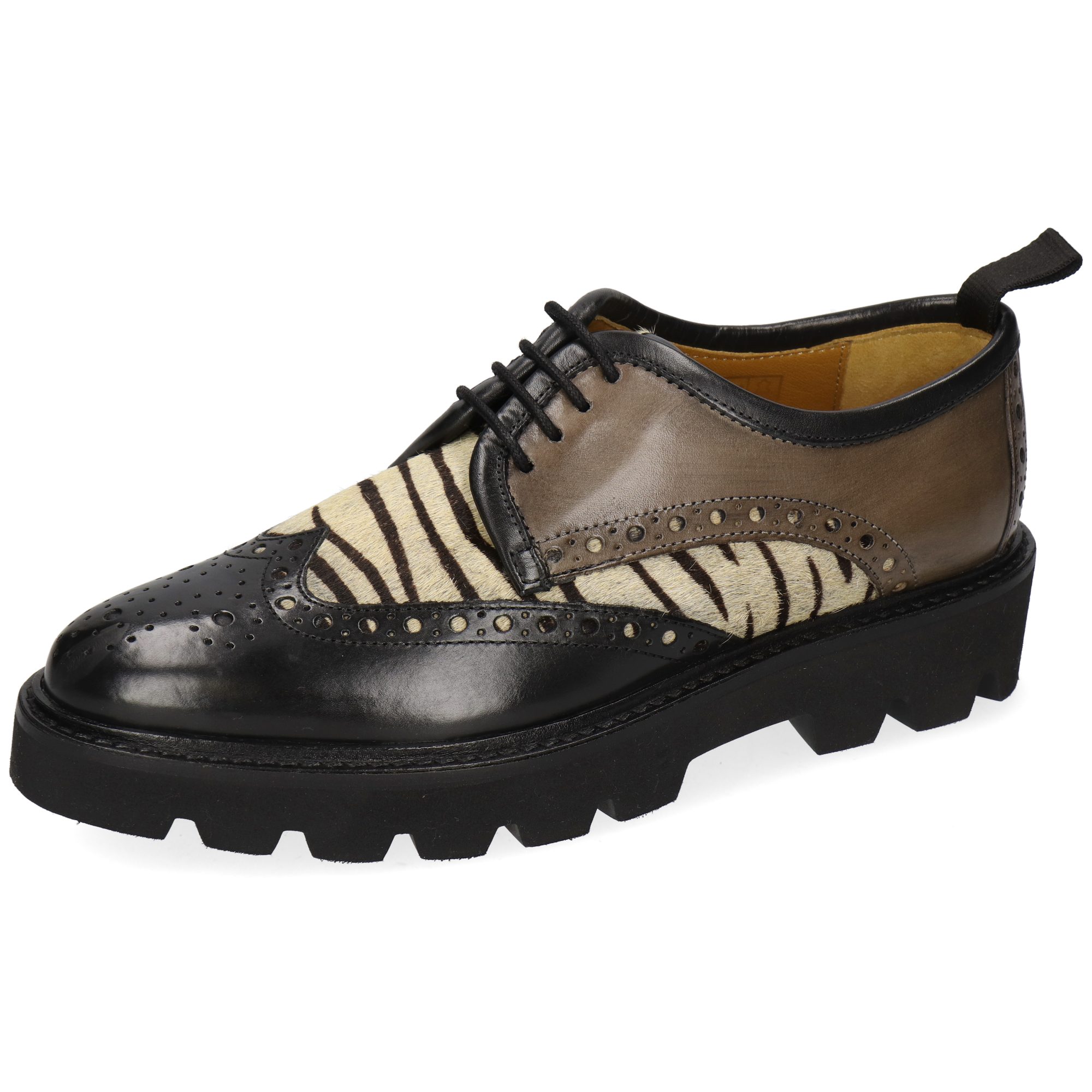 Melvin & Hamilton Selina 84 Leder-Derby Schuhe für Damen Schnürschuh Plateausohlen, Echtes Leder, Vegetabile Gerbung