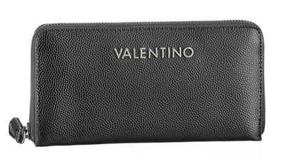 VALENTINO BAGS Geldbörse »DIVINA«, mit leicht genarbter Oberfläche und silberfarnene Details
